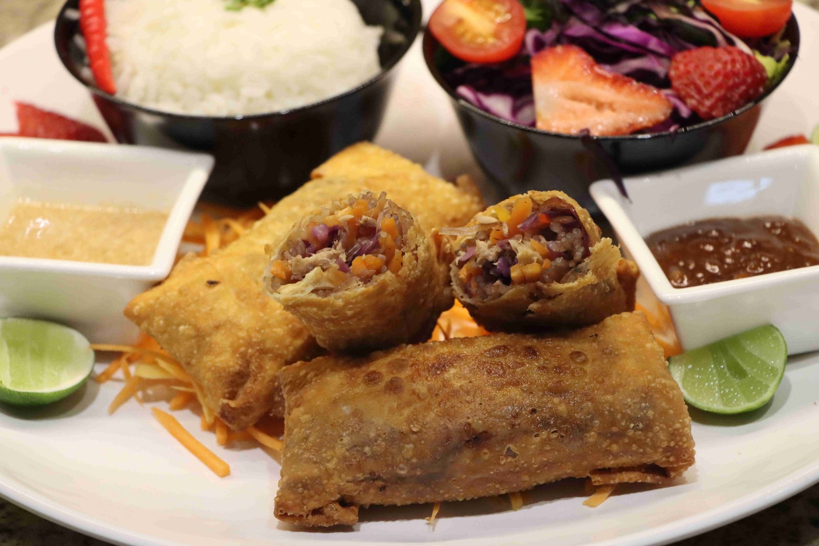 Chicken or Vegetarian Egg Rolls