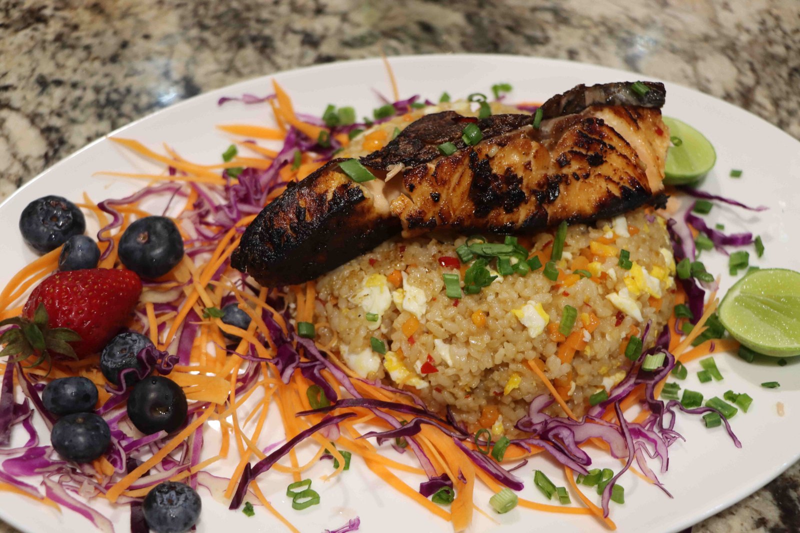 Salmon with Fried Rice